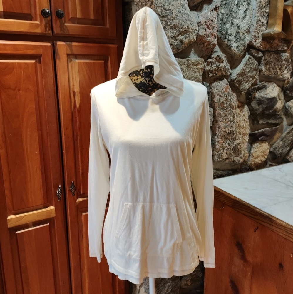 Eddie Bauer White Pullover Light Weight Hoodie